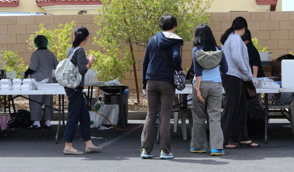 Beanpole shopping at the Thai Food Festival